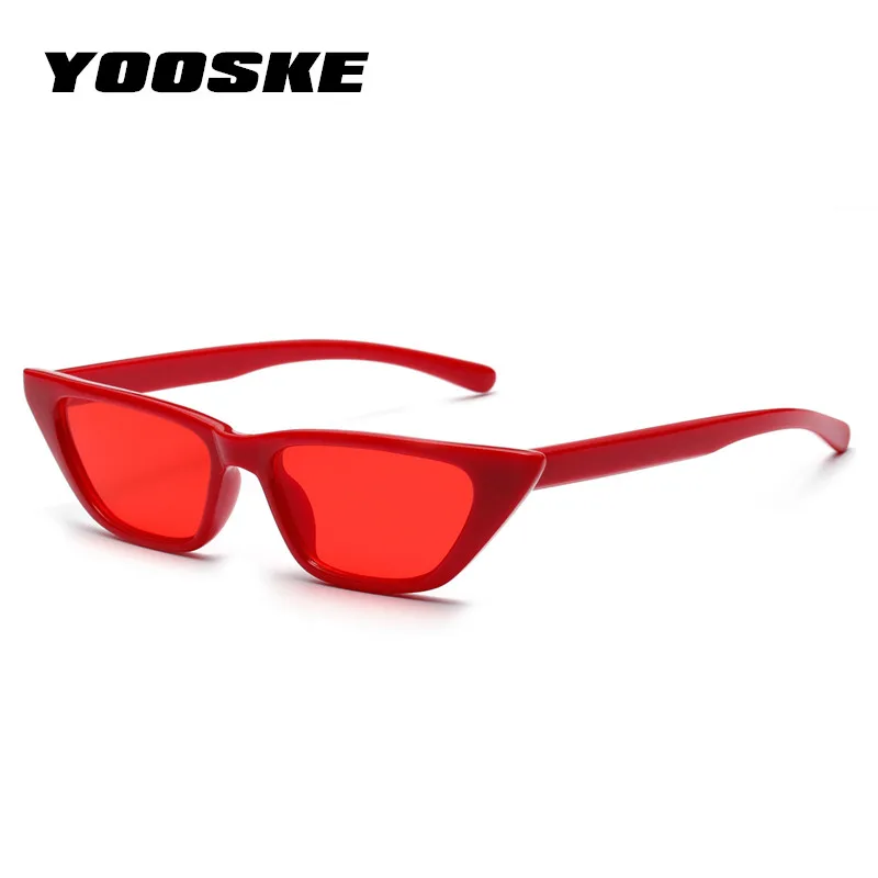 

YOOSKE Flat top Cat Eye Sunglasses Women Luxury Brand Design 2018 Glasses Ladies Retro Small Cateye Sun Glasses Shades for Women