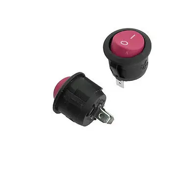 

High quality  5 x Red Round Button On/Off SPST Rocker Switch 6A/250V 10A/125V AC