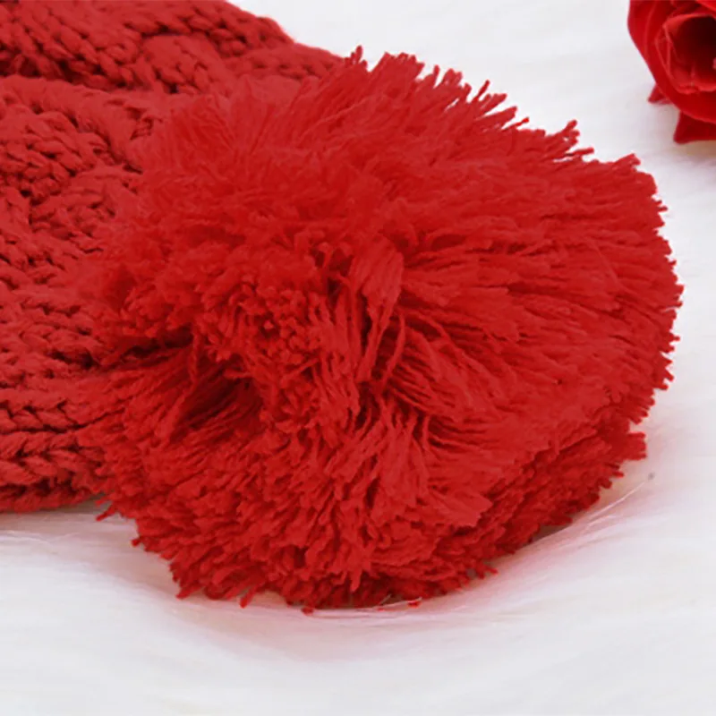 Модный шерстяной шарф теплый Кепки женское утепленное плотное вязаный шарф женский шапка; шарф + теплая шапка женская 2 предмета/партия