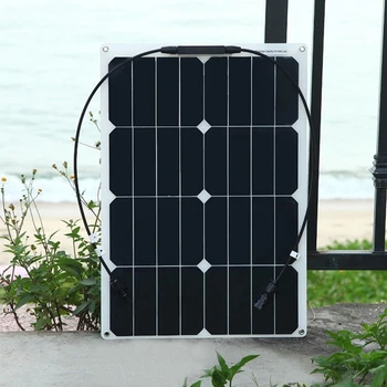 

XINPUGUANG 1pcs 30w solar panels flexible sunpoer panel cells module for RV yacht car Lights 12v 18V charging power generation