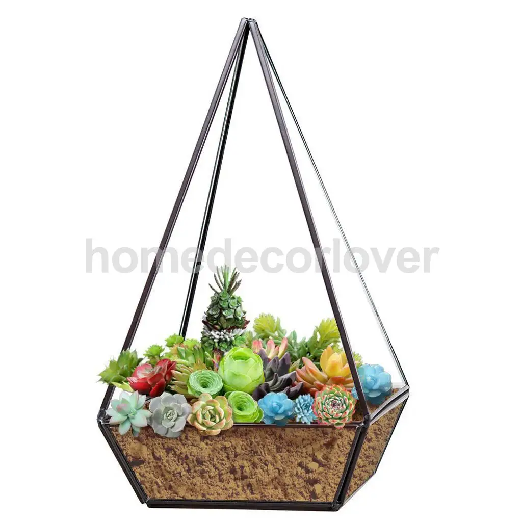 Геометрический стеклянный цветочный горшок Террариум контейнер Подсвечник для украшения сада аксессуары