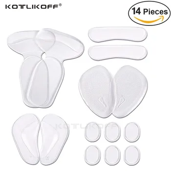 

KOTLIKOFF 5 in 1 High Heels Kit Silicone Gel Self-adhesive Heel Sticker Heel Insoles Forefoot Pad for Women Shoe Heel Pad Insole