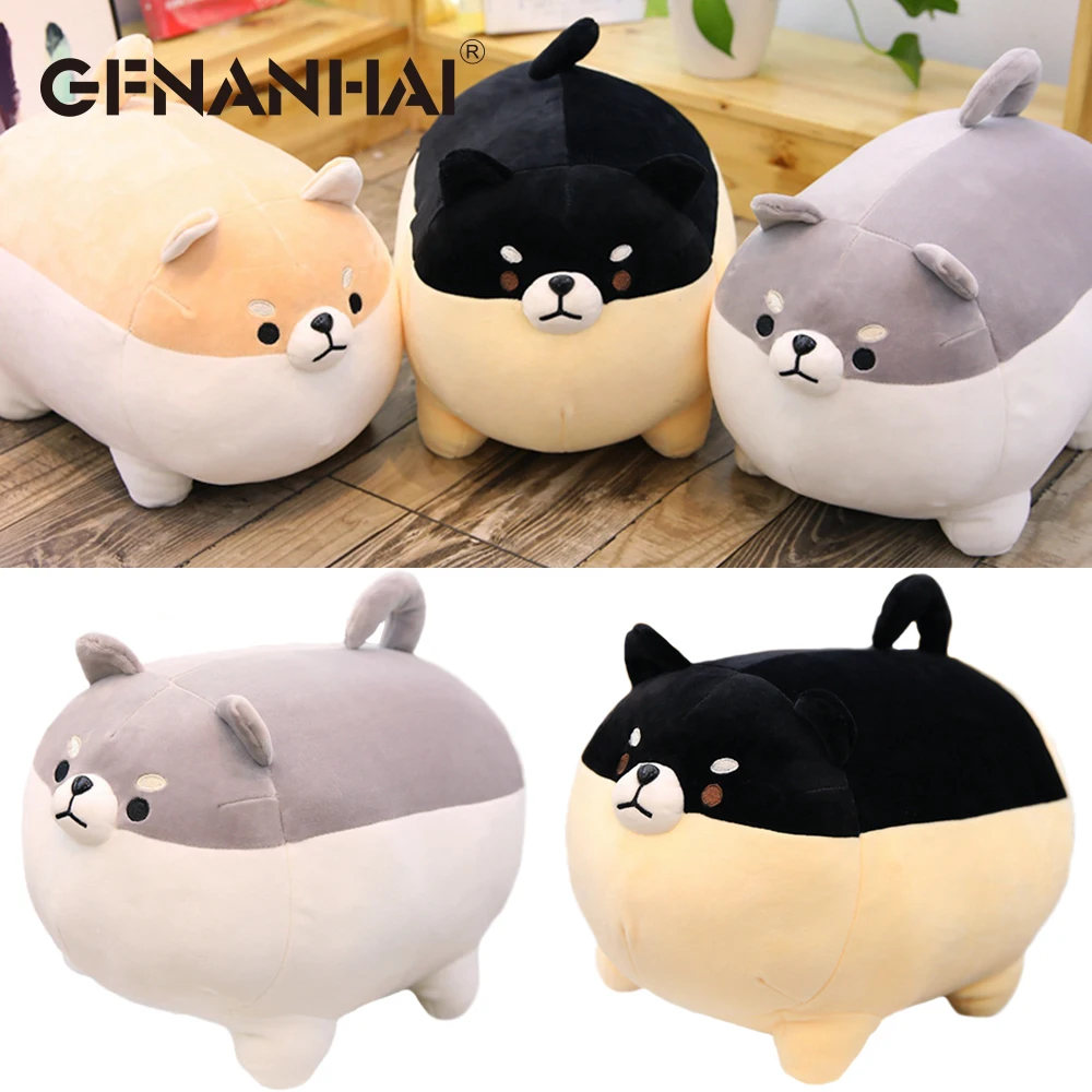 

1pc 40cm stuffed down cotton cute shiba Inu dog plush toy kawaii Chubby animal dog pillow for children kids birthday gift