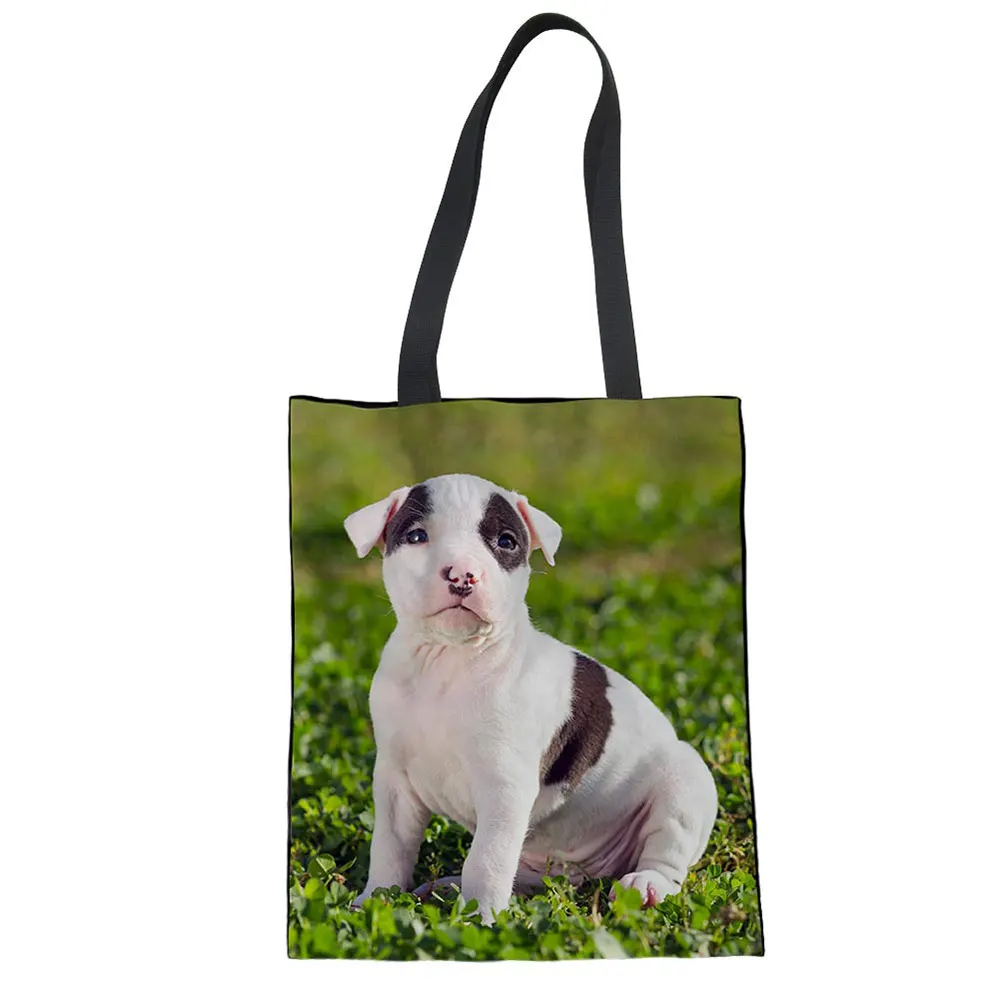 Американский стаффордширский терьер Собака Любовник сумка для девочек Женская летняя пляжная большая дамская сумка на плечо
