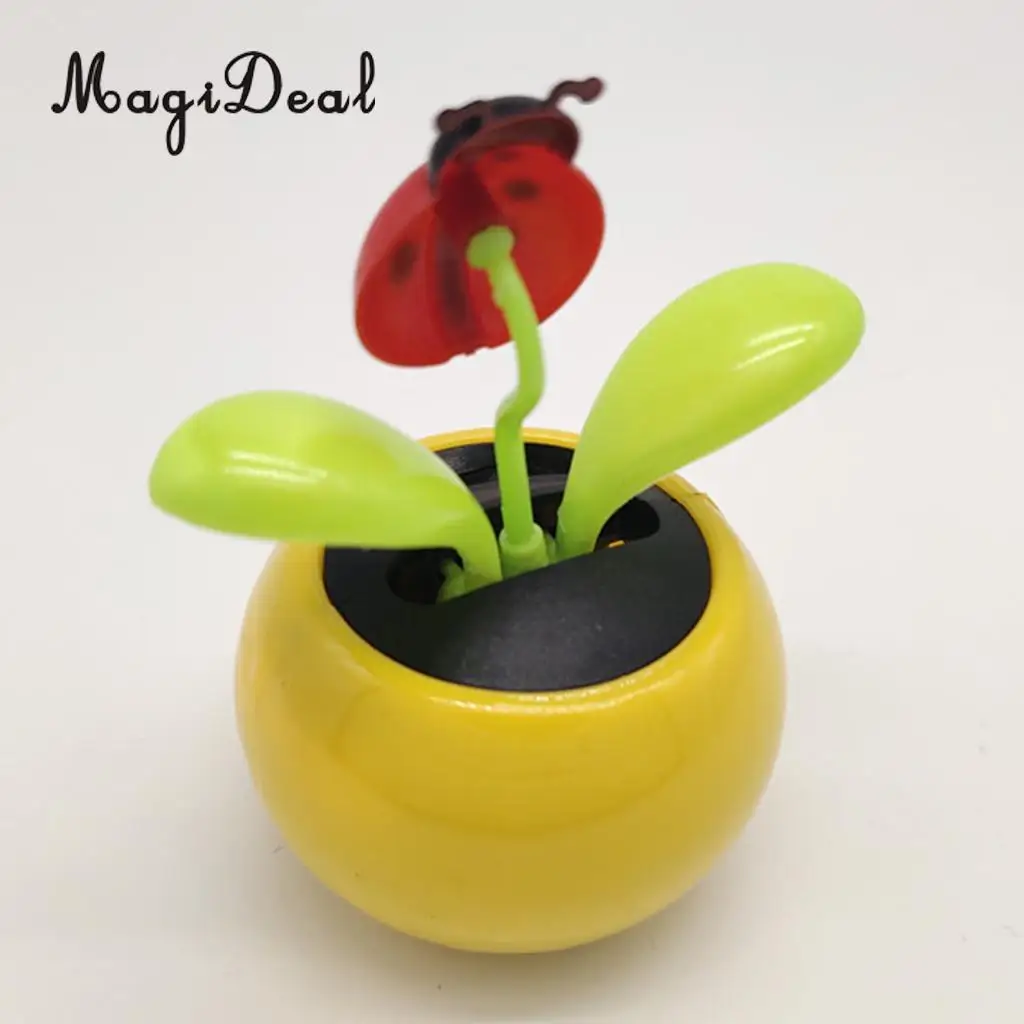 Solar Powered Insect Flower Sunflower Dancing Swing Doll   Toy Home Decor Car Ornament Flowerpot Figure Gifts