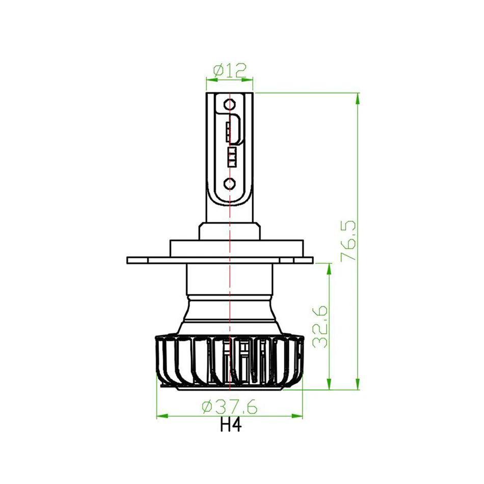 CNSUNNYLIGHT H7 светодиодный H11 H4 H1 с Lumi светодиодный s ZES чипы 9900LM 72 Вт/комплект 9005 Автомобильная фара 9006 H8 противотуманная фара 12 В 24 В