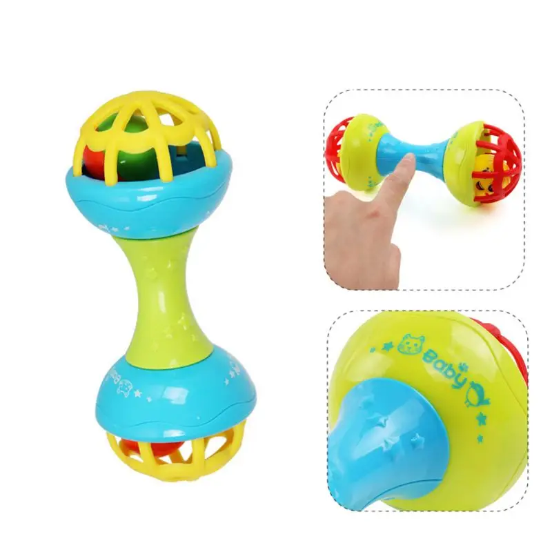 Детский колокольчик шейкер гантели погремушки звук хватать шарик-грызунок палец гибкость упражнения детей раннего образования игрушка