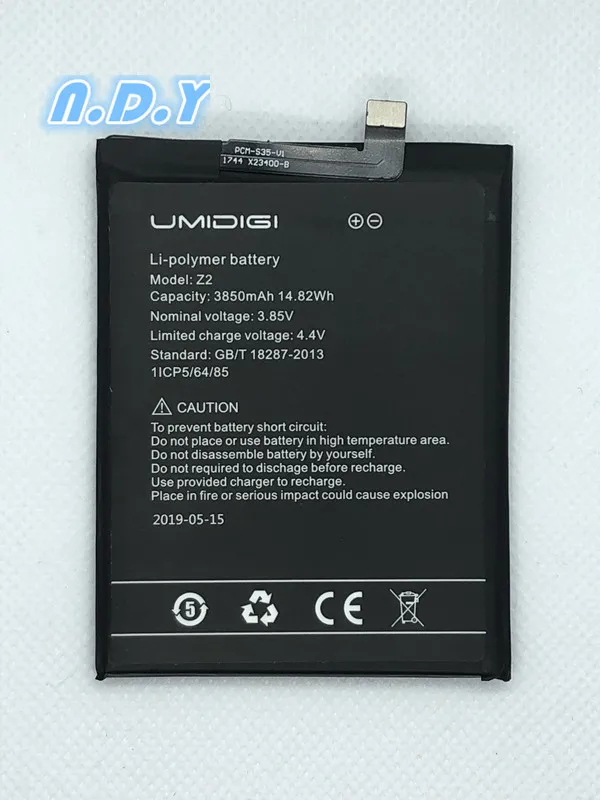 

Umi Z2 Battery UMIDIGI Z2 High Quality Original Large Capacity 3850MAh Back Up For UMI Z2 Smart Phone Battery Replacement