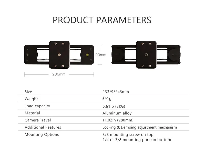YC ONION Professional Track Dolly Rail Slider Portable Hydraulic Damping Mini Mobile Phone Slider BEST Camera Video Slider (15)