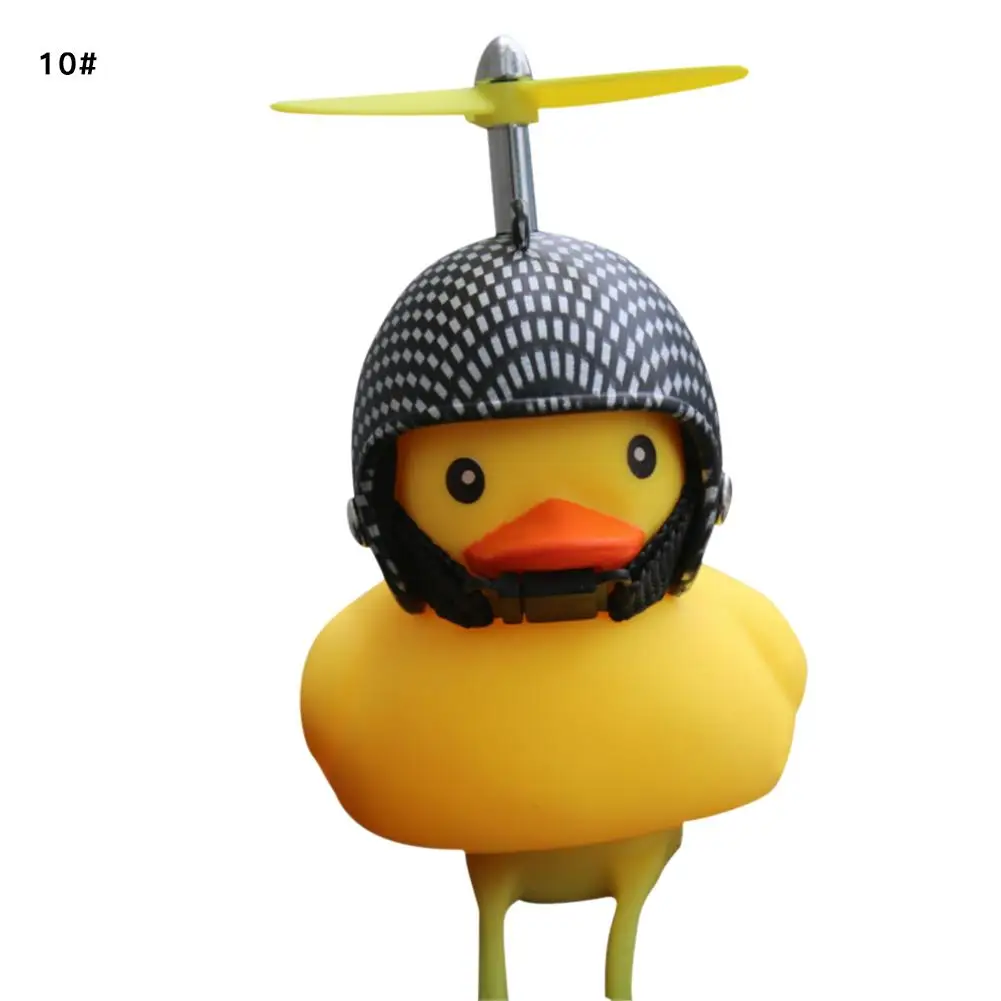 Clearance Bike Horn Bicycle Lights Bell Lovely Cute Duck Squeeze Helmet Electric Car Horn Lamp for Children Adults 13