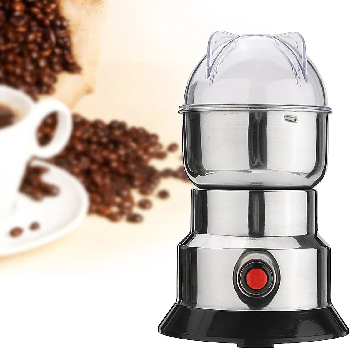Buy 220V Stainless Steel Electric Coffee Grinder Beans Coffee Maker Nuts Mill
