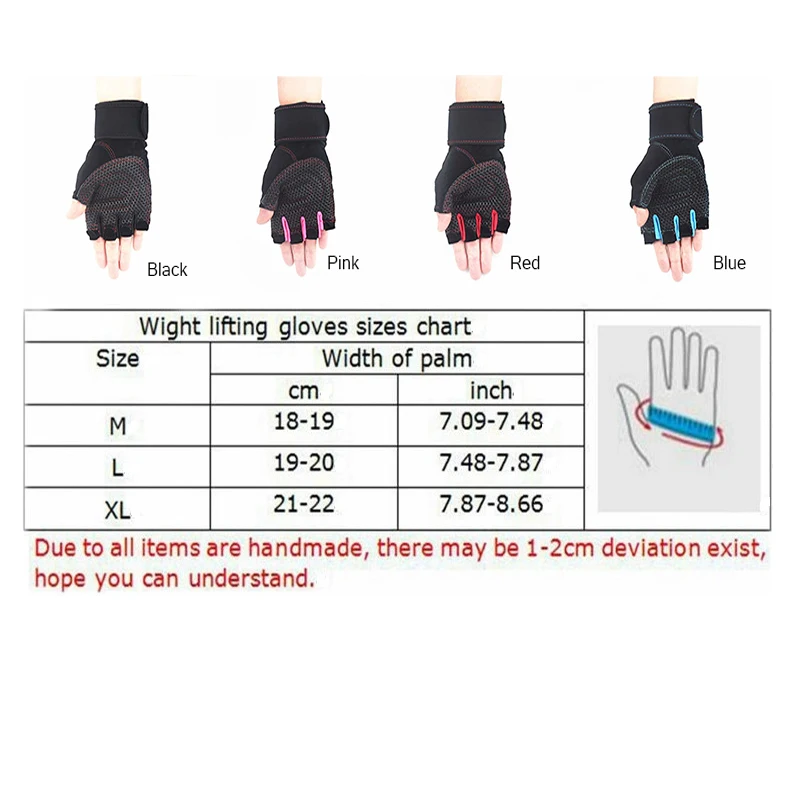 Runature Workout Gloves Weight Lifting Training Gloves 4 Colors Breathable Body Building Gym Gloves Sports Exceise Fitness Glove