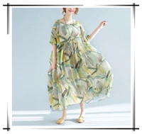 Fashion-2018-Summer-Dress-Women-Casual-Plus-Size-Short-Sleeve-O-neck-Big-Swing-Print-Chiffon.jpg_200x200