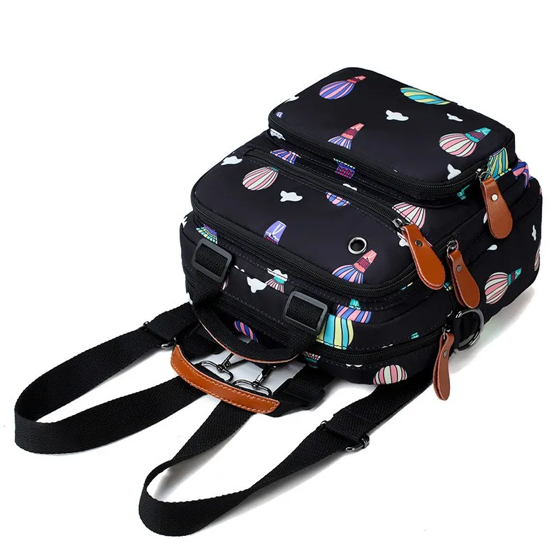 MOTOHOOD Baby Diaper Bag Backpack Mother Maternity Bags With Insulation Bag Fashion Hot Air Balloon Printing Baby Bag Organizer  (12)
