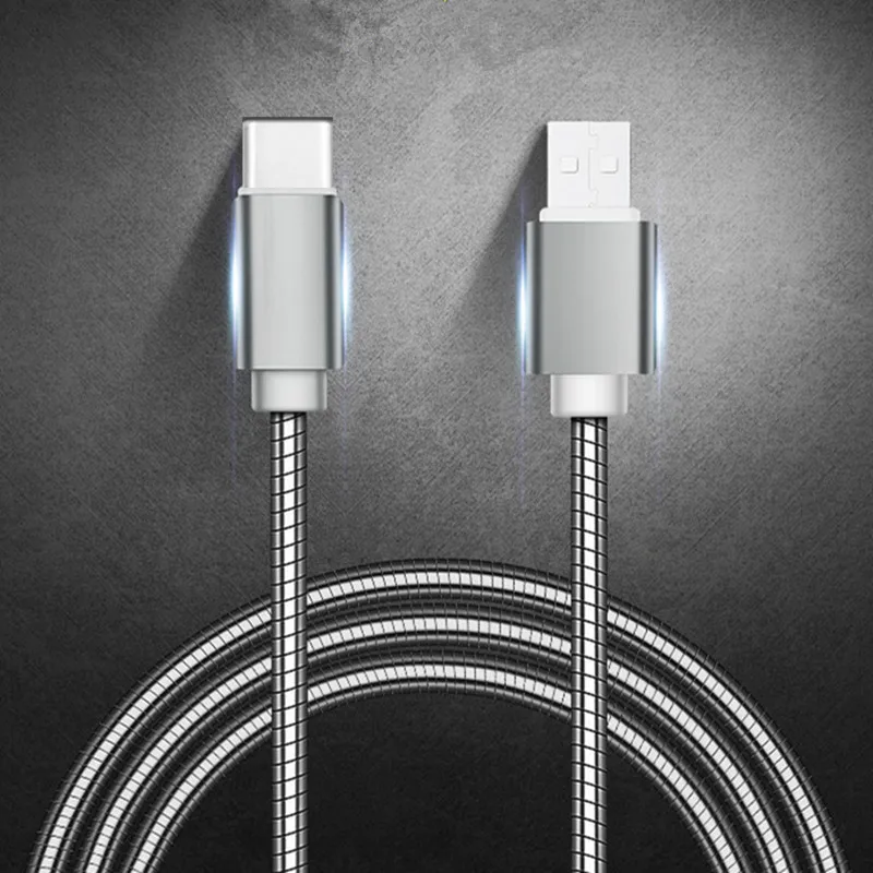 

Heavy Duty Metal Braided USB Charger Cable for IPhone X Xr 7 6 Type C for Samsung Note 9 S10 S9 S8 Data Cable for Micro 2A FAST