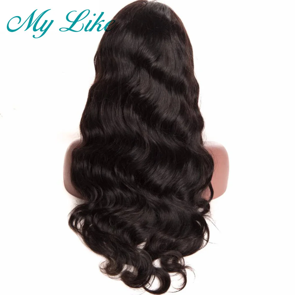 Top My Like 360 Lace Frontal Wig Indian Body Wave Human Hair Wigs Pre Plucked with Baby Hair 100% Remy Hair  360 Lace Wig for  Women 1