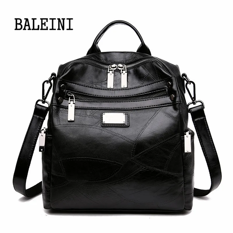 

BALEINI Fashion Women Backpack High Quality PU Leather Backpacks for Teenage Girls Female School Shoulder Bag Bagpack mochila