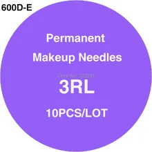 Chuse 10 шт./лот JM600D-E чистке постоянный Макияж Вышивка Крестом Иглы и стерилизовать Иглы для татуажа 3RL для бровей Макияж ручка машина питания