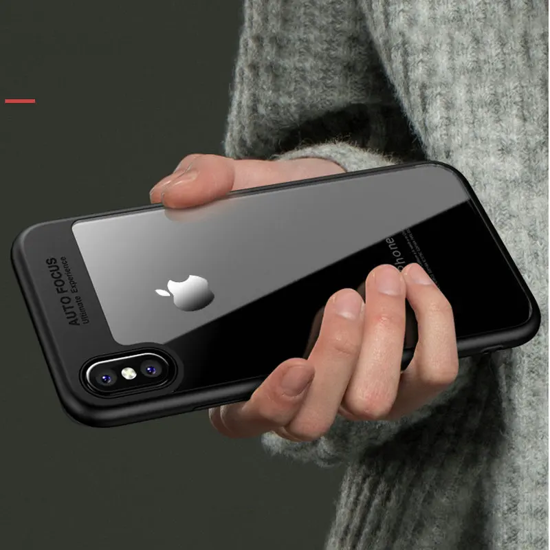 Чехол ICOQUE для iPhone X Модный мягкий силиконовый акриловый чехол телефона|case for