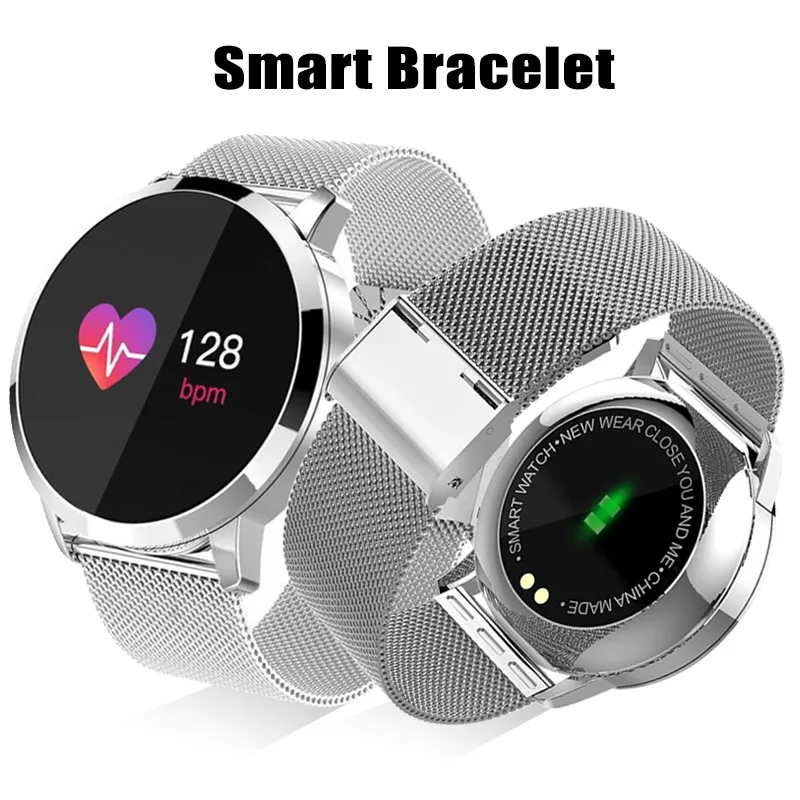 

Q8 OLED Bluetooth Smart Watch Stainless Steel Waterproof Wearable Device Smartwatch Wristwatch Men Women Fitness Tracker