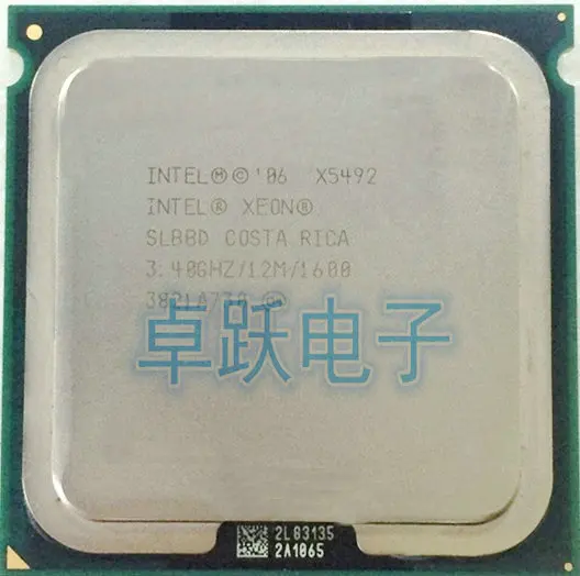 Intel Xeon X5492 3,4 ГГц/12 МБ/1600 МГц/четырехъядерный процессор LGA 771/SLBBD(Рабочая