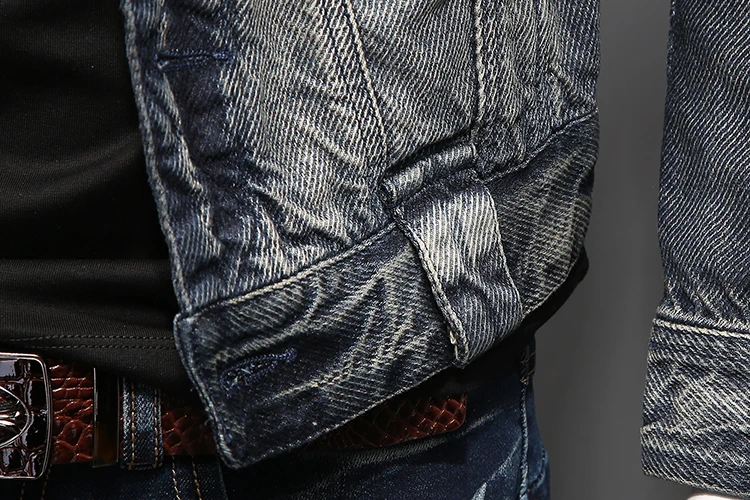 Новое поступление Модная брендовая джинсовая куртка Мужская Ретро Европейский стиль ковбойская куртка высокое качество jaqueta джинсы masculina весенние пальто