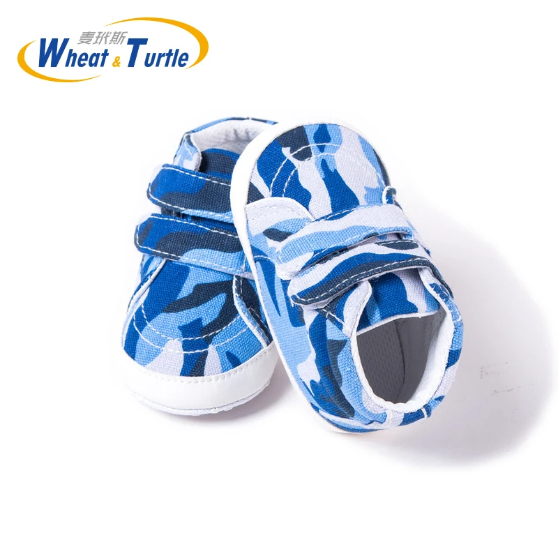 

1 Pair Autumn Baby Shoes Kid Boy Girl Camouflage Head Lace Cotton Cloth First Walker Anti-slip Soft Sole Toddler Sneaker