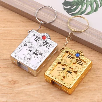 

10PCS Baby shower favor Real Bible Keychain Spanish English Christening gift baptism return gift party souvenir cute giveaway