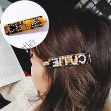 Новое поступление Женские винтажные сверкающие леопардовые заколка в виде геометрических фигур заколки для волос аксессуары для укладки волос