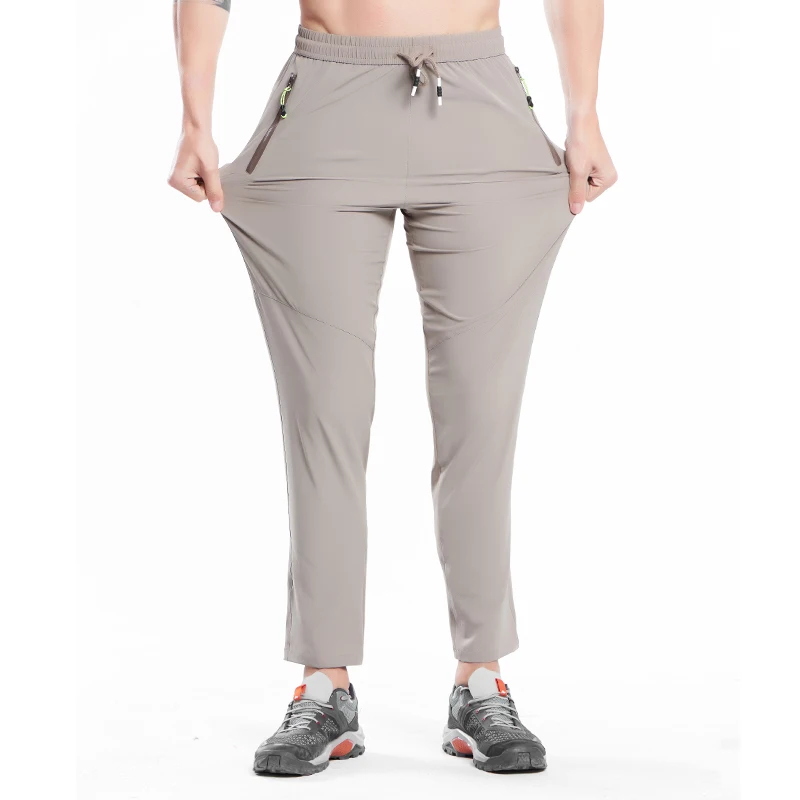 LoClimb los amantes al aire libre senderismo pantalones de las mujeres de los hombres de verano Pantalones de secado rápido escalada pesca hombres Deporte Pantalones AM238
