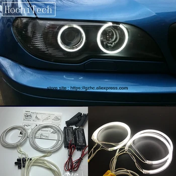 

HochiTech For BMW E46 convertible facelift with xenon Ultra Bright Day Light CCFL Angel Eyes Demon Eyes Kit Warm White Halo Ring