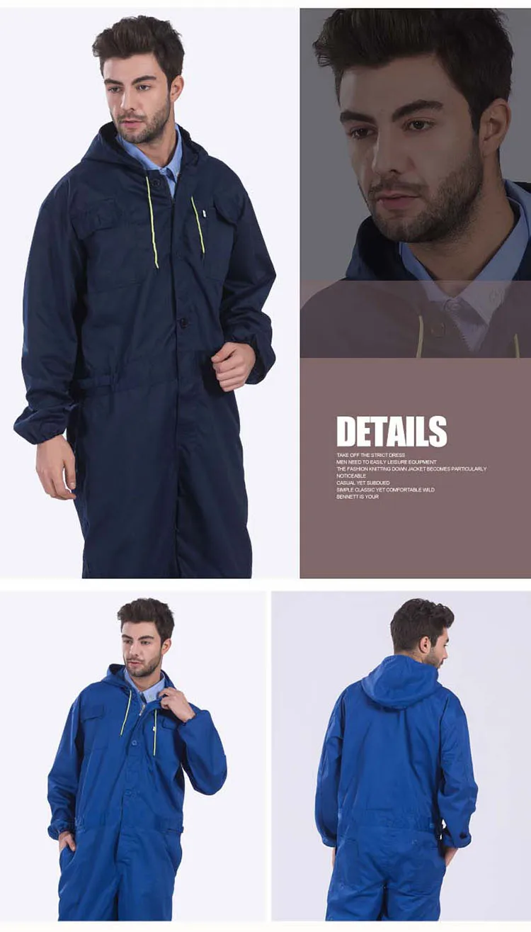 Men Work Clothing Long Sleeve Coveralls Large size Dust-proof Anti-pollution clothing Painting Auto Repair suits Overalls M-4XL (9)