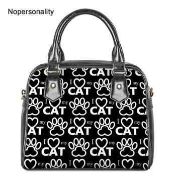 

Nopersonality Black Cat Claw Print Women Handbags Casual Ladies Shoulder Bag Small Pu Leather Ladies Crossbody Bag Handbags