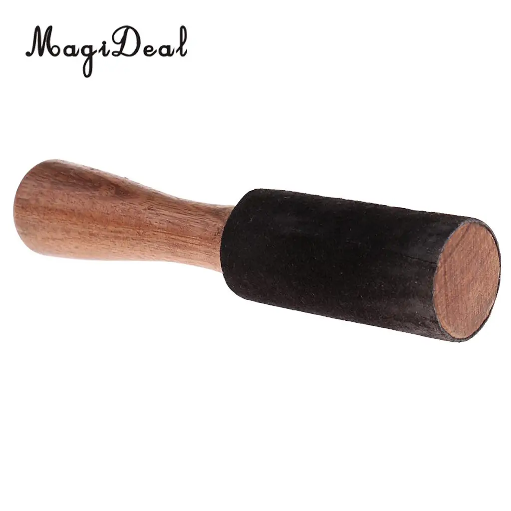 Tibetan Buddhism Singing Bowl Mallet Wood   w/ Leather Head for Relax Yoga Art Crafts