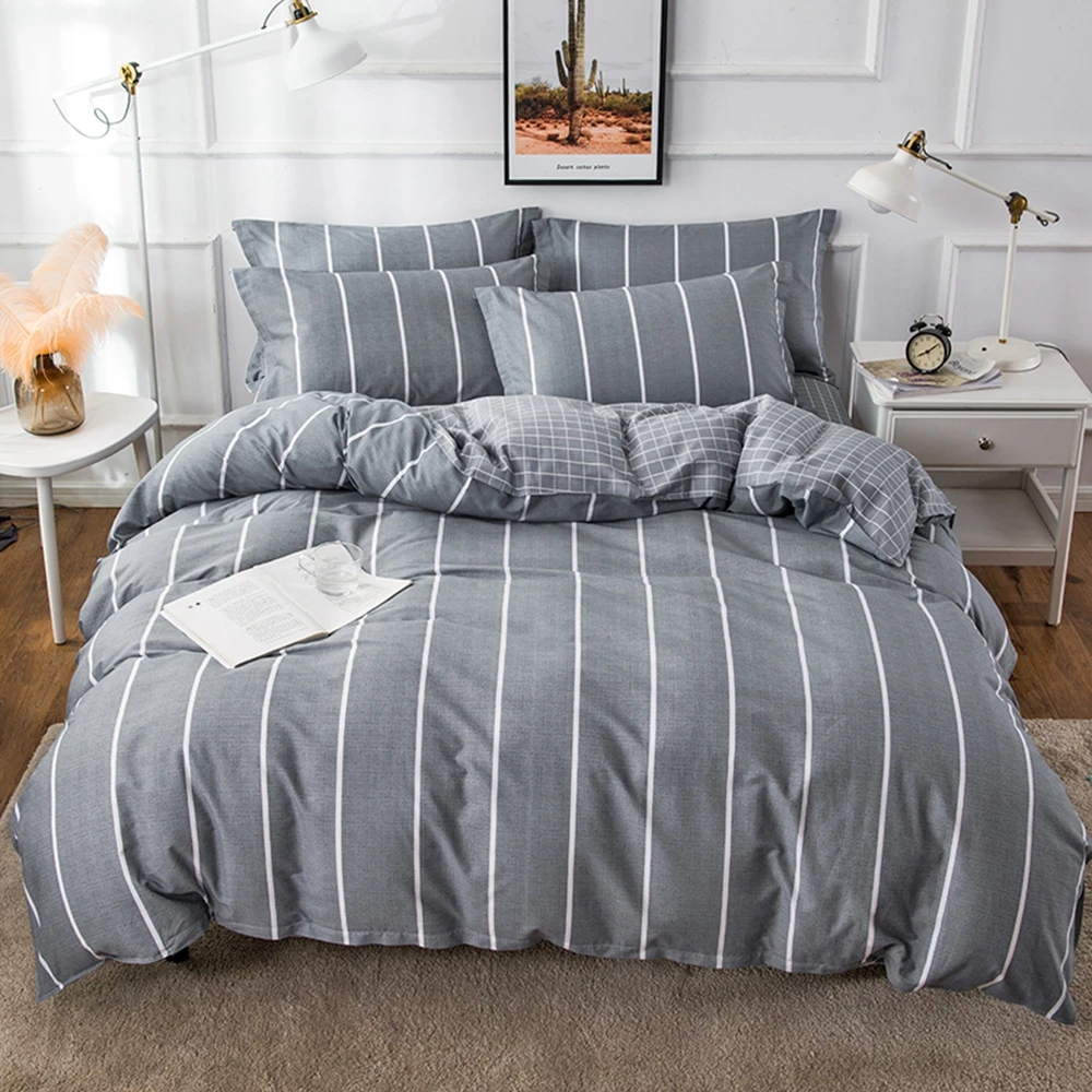 

Nordic style bedding set 100% cotton Duvet Cover with Pillow Cases Quilt cover Twin Full Queen King Double Size 3pcs soft new