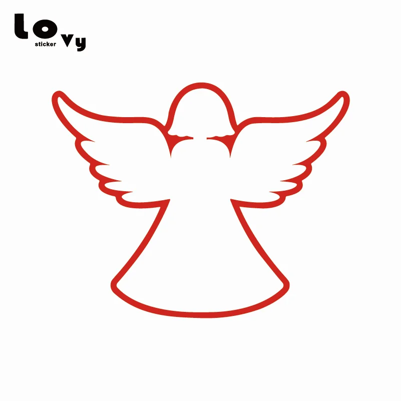 

Merry Christmas Wall Sticker Cute Christmas Angel Silhouette Vinyl Wall Decal Home Decor