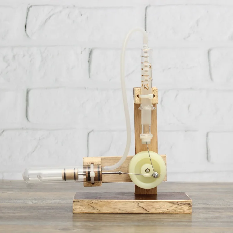 

DIY Wooden Stirling Engine Model 27x8x24cm External Combustion Engine Educational Model Toys Gift For Children Adult