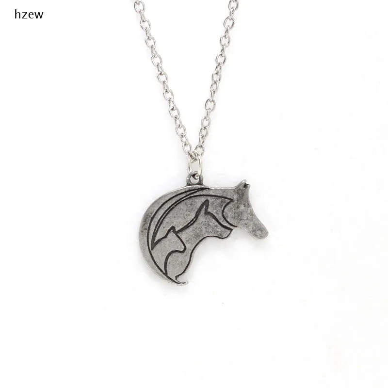 

hzew new fashion jewelry three horse pendant necklace mom and children horse necklaces gift
