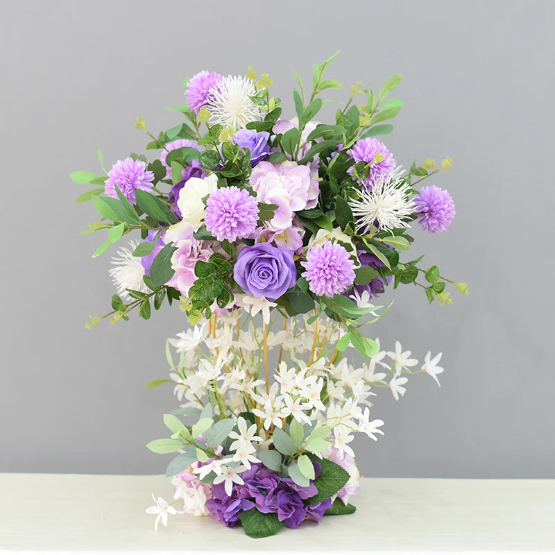 JAROWN Artificial Main Table Flower Ball Set Home Party Road Lead Props Flower Arrangement Wedding Signing Table Decoration (12)