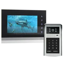 DIYSECUR 7 inch Touch Button Video Door Phone Intercom Doorbell IR Night Vision HD 300000 Pixels Camera