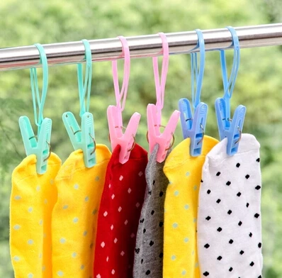 

2015 Multifunction japanese clothesline plastic Colorful hangers for clothes straps laundry drying clip clothes pegs 12pcs/set