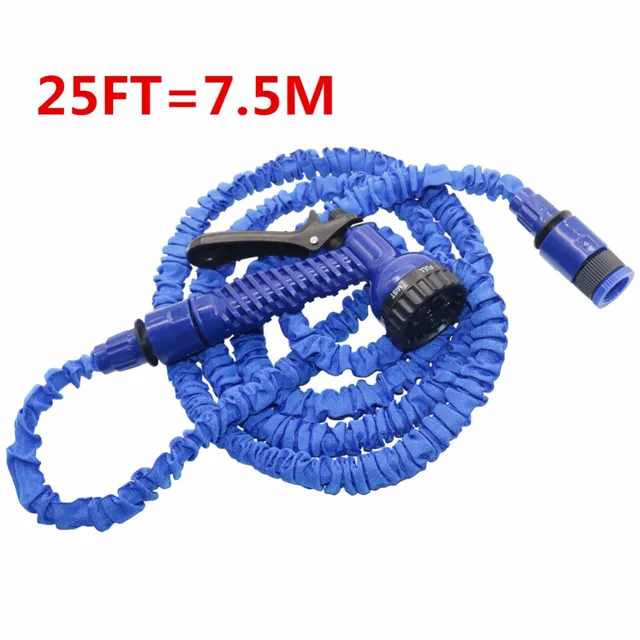 25-75FT Magic Flexible Hose For Garden Car Expandable Garden Hose irrigation 7 in 1 Spray Gun Quick Connector