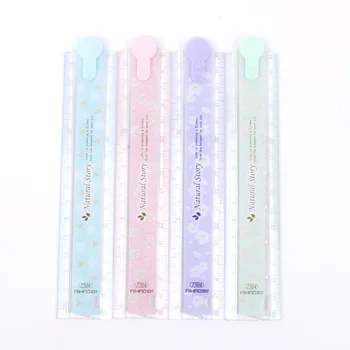 

30cm Natural Story Folding Plastic Ruler Drawing Templates Stationery School Supplies Gift For Kids Office School Supplies