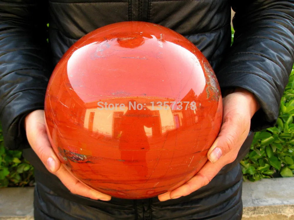 

huij 00114 HUGE NATURAL RED jasper quartz crystal sphere ball healing