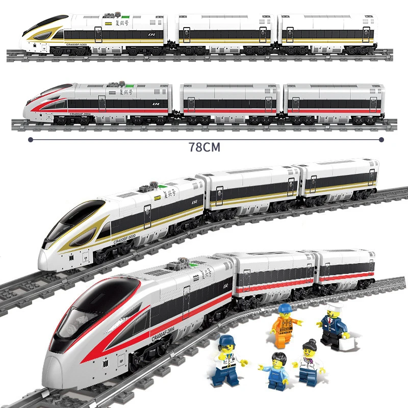 

KAZI compatible legoing city technic train power electric model building blocks high passenger trein motor sets tracks toys lot
