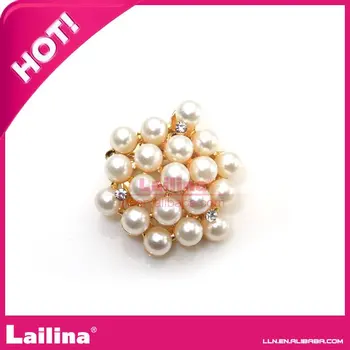 

fashion flower pearl button