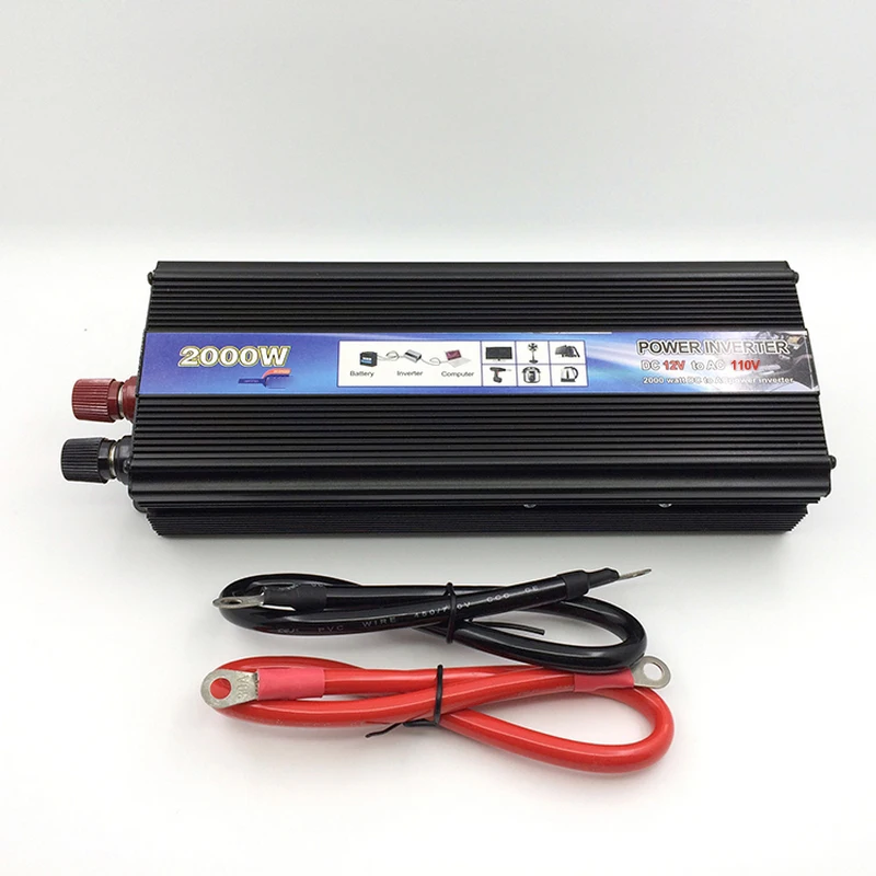 Portable Inverter AC 220110V 2000W Car Power Inverter Converter 1224 v to 220v Universal Socket Power Inverter Transformer (5)