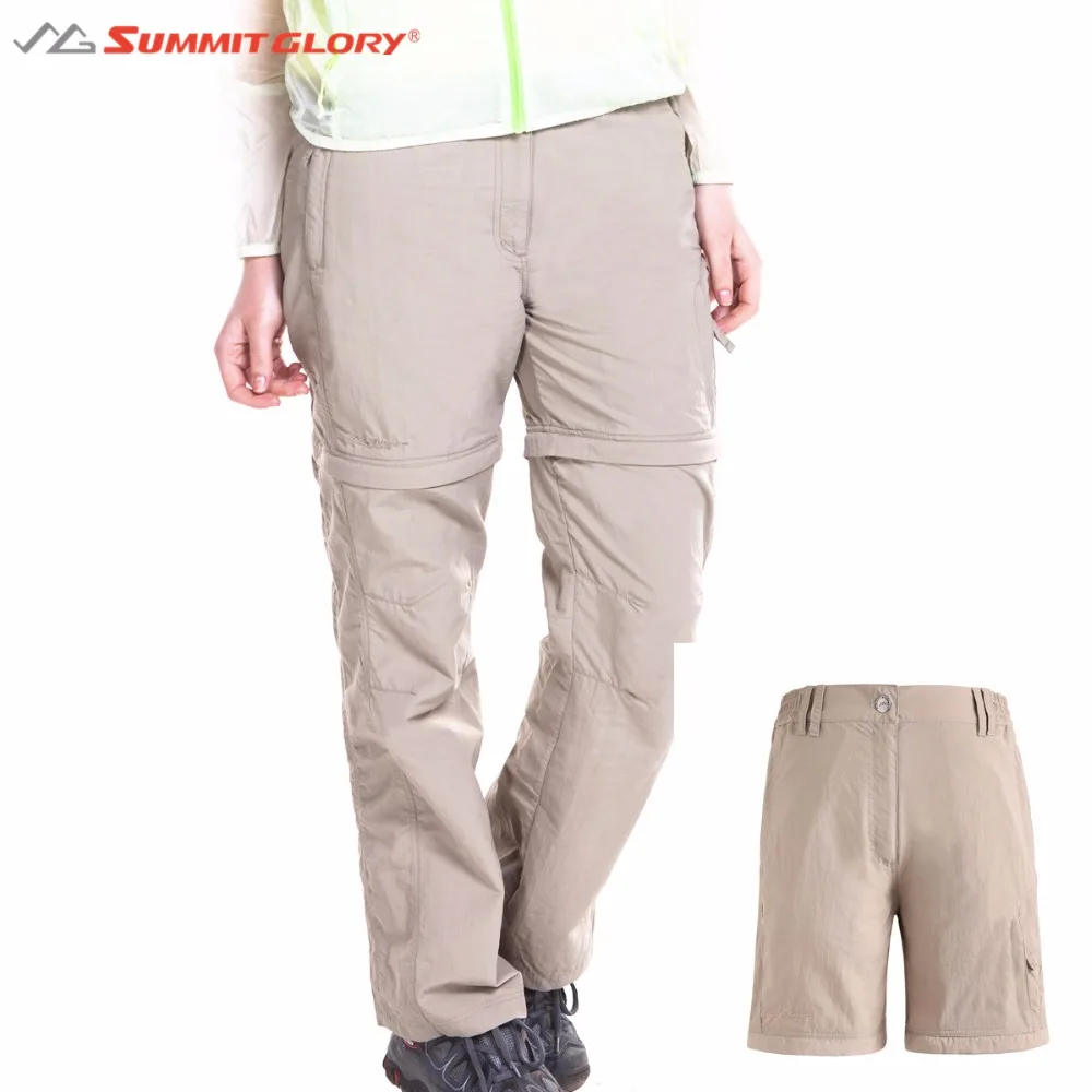Womens Quick Dry Detachable Hiking Pants Outdoor Clothing Summit Glory