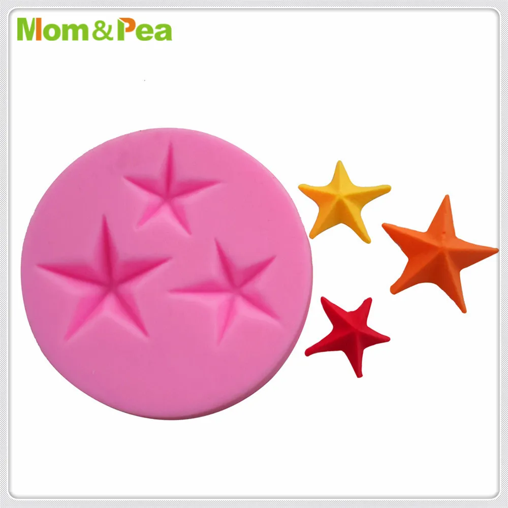 Силиконовая форма для украшения торта в виде звездочек Mom &amp Pea модель mpa198. | Дом и