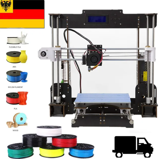 Best Offers 3D Drucker A8 3D printer 220*220*240mm DIY Kit Wood frame Ship from Germany Power Failure Resume Printing Impressora 3d